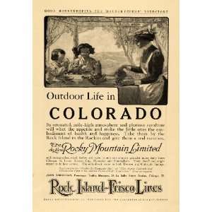  1909 Ad Rock Island Frisco Lines Railroad Colorado Maid 