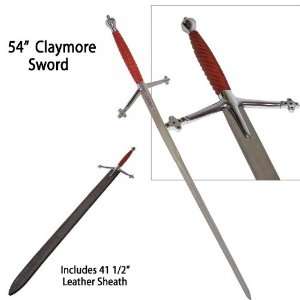 Claymore Sword   Silver & Wood Handle