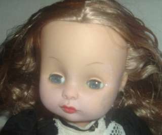 Vtg 1981 HORSMAN Girl Doll 15 dressed MARK on cheek  