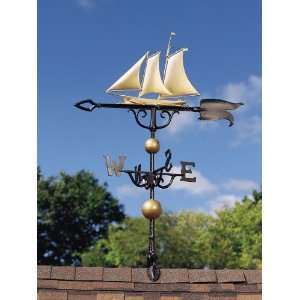   Directions Collection 46 Full Bodied Gold Bronze Yacht Weathervane