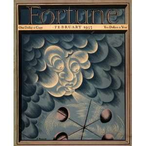  1935 Fortune Cover Petruccelli Cloud Wind Weather Gust 