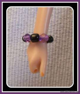 purple round glass beads and violet crystal bi cone beads
