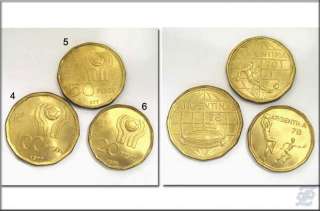 v1247 ARGENTINE 1978 * WORLD SOCCER CUP * 6 COINS SET *  