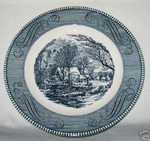 Royal China Currier & Ives Old Grist Mill Dinner Plate  