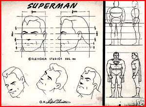 Superman Fleischer cartoon cel animation original art  
