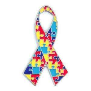 Autism Awareness Ribbon Lapel Or Hat Pin  