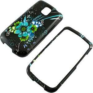 Blue Green Flowers Protector Case for LG Optimus T P509 
