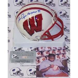  Ron Dayne Autographed Mini Helmet   Wisconsin Badgers 