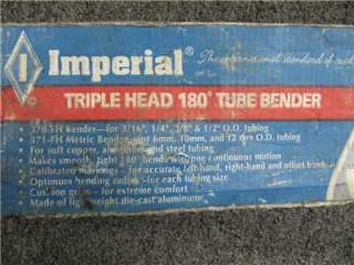 Imperial 370 FH TRIPLE HEAD 180° TUBE BENDER  