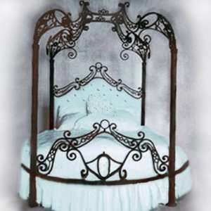   Little Miss Liberty Windsor Round Metal Canopy Bed Furniture & Decor