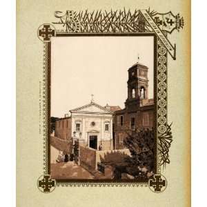  1893 Etching Alexandria Egypt Ramleh Church Nativity BV 
