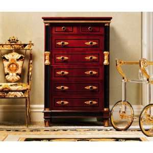  Chest of drawers wood inlay, gold leaf