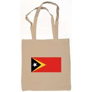East Timor Flag Tote Bag Natural
