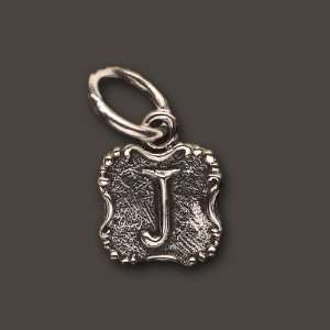  Waxing Poetic Crest Initial Charm Pendant Sterling Silver 