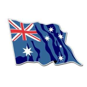  AUSTRALIA WAVING FLAG   Sticker Decal   #S0141 Automotive