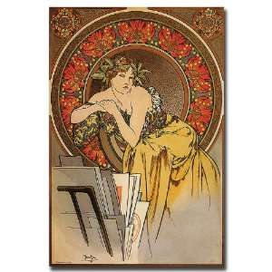  Mucha by Alphonse Mucha Gallery Wrapped 18x24 Canvas Art 