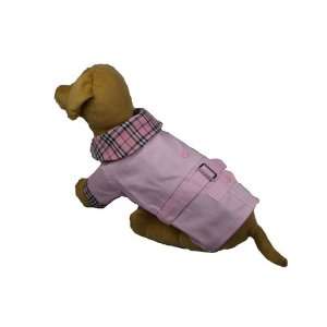  Pink Spring & Fall Plaid Coat   XS Dog