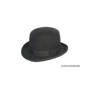  Mens Black Derby Bowler Hat Wool Felt X Large 