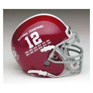  Alabama Crimson Tide 12 Time Champ Schutt Mini Helmet 