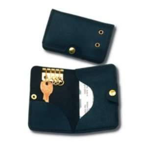  SKILCRAFT Genuine Leather Key And Holder   Black, 12/case 