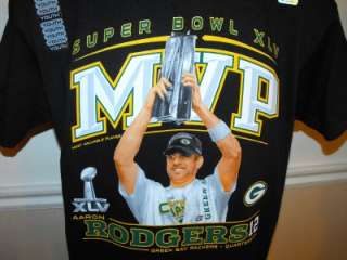 NEW Aaron Rodgers MVP PACKERS YOUTH Large L Shirt #Ti  