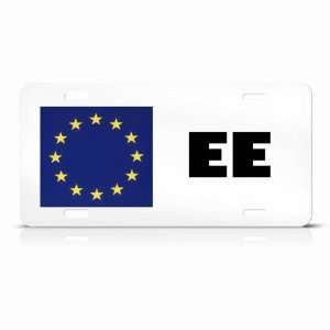  Estonia Estonian European Union Flag Metal License Plate 