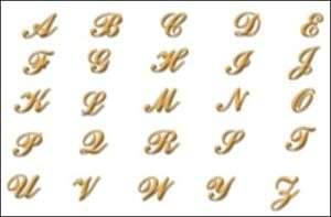 24K gp Nail CHARM Top Nail Art Gold Alphabet LETTER R  