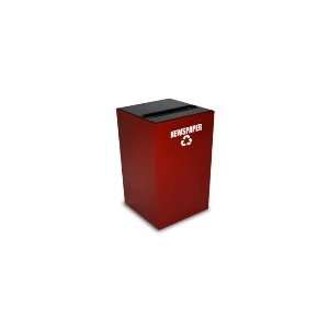  Indoor Recycling Container w/ Slot Opening, Scarlet