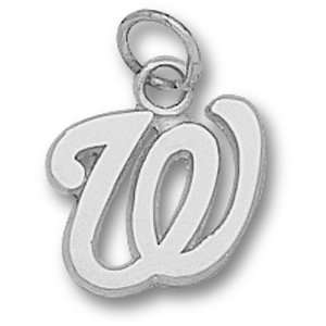  Washington Nationals MLB W 1/2 Pendant (Silver) Sports 