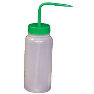    Mouth Squeeze Wash Bottle, with Wide Neck and Green Cap (Case of 50
