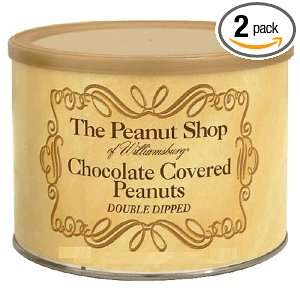The Peanut Shop of Williamsburg Chocolate Covered Peanuts, 12 Ounce 