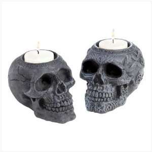  Gothic Skull Candle Stands