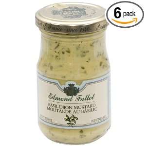 Fallot Basil Mustard, 7.2 Ounce (Pack of 6)  Grocery 