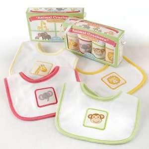  Animal Crackers for Messy Snackers   4 Piece Bib Set 