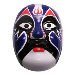  Chinese Blue and Red Opera Mask 