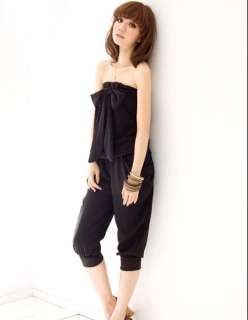 New Girls Women Korea Jumper Cropped Suit Pant Trousers  
