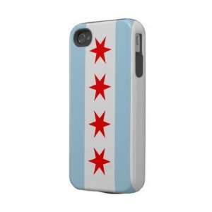 Flag of Chicago iPhone 4 Case Mate Tough Cell Phones 