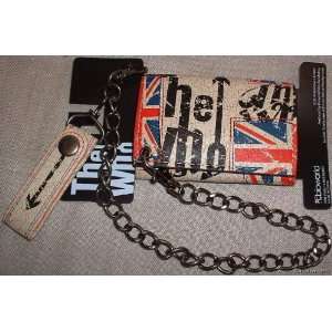  The WHO Rock Band Tri Fold Logo WALLET w/chain Everything 