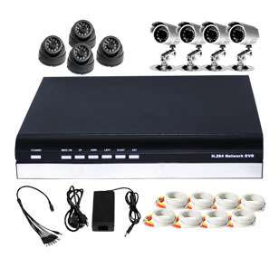 CH channel H.264 3G Surveillance Security CCTV DVR System Kit BB 