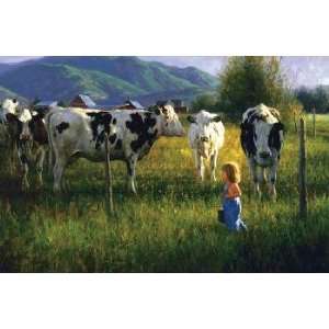  Robert Duncan   Anniken and the Cows Canvas Giclee