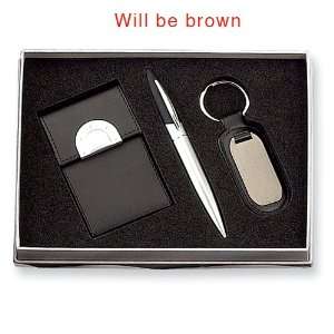  Business Card Holder,Pen and Key Ring Set Jewelry