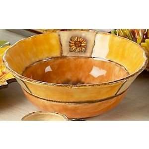 Clay Art Tuscan Sunflower Serve Bowl 