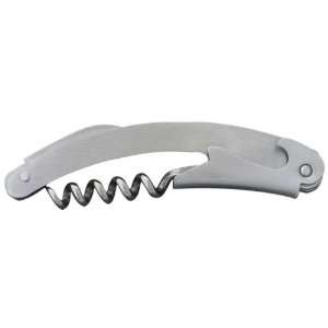  WAITERS KNIFE / WINE CORKSCREW BRUSHED STAINLESS STEEL 