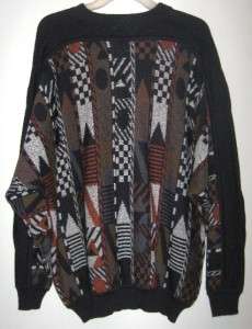 St Croix Knits Vtg Textured Wool Blend Sweater Mens M  