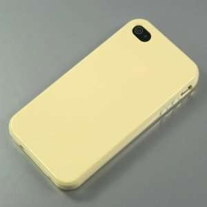  Yellow TPU Case / shell / skin For iPhone 4S+ Free Screen 