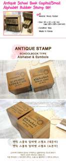 Funnyman] Antique School Book Alphabet Rubber Stamp  