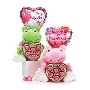  Valentines Day Plush Frog with Chocloate Heart and Air 