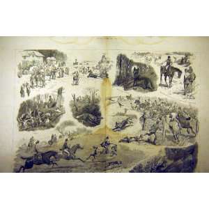  1887 Fox Hunt Holiday Season Sketches Hunting Hounds