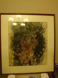 Face Monoprint Abstract Watercolour Painting Signed 73  