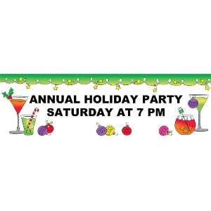  Holiday Cocktail Personalized Banner Standard 18 x 61 